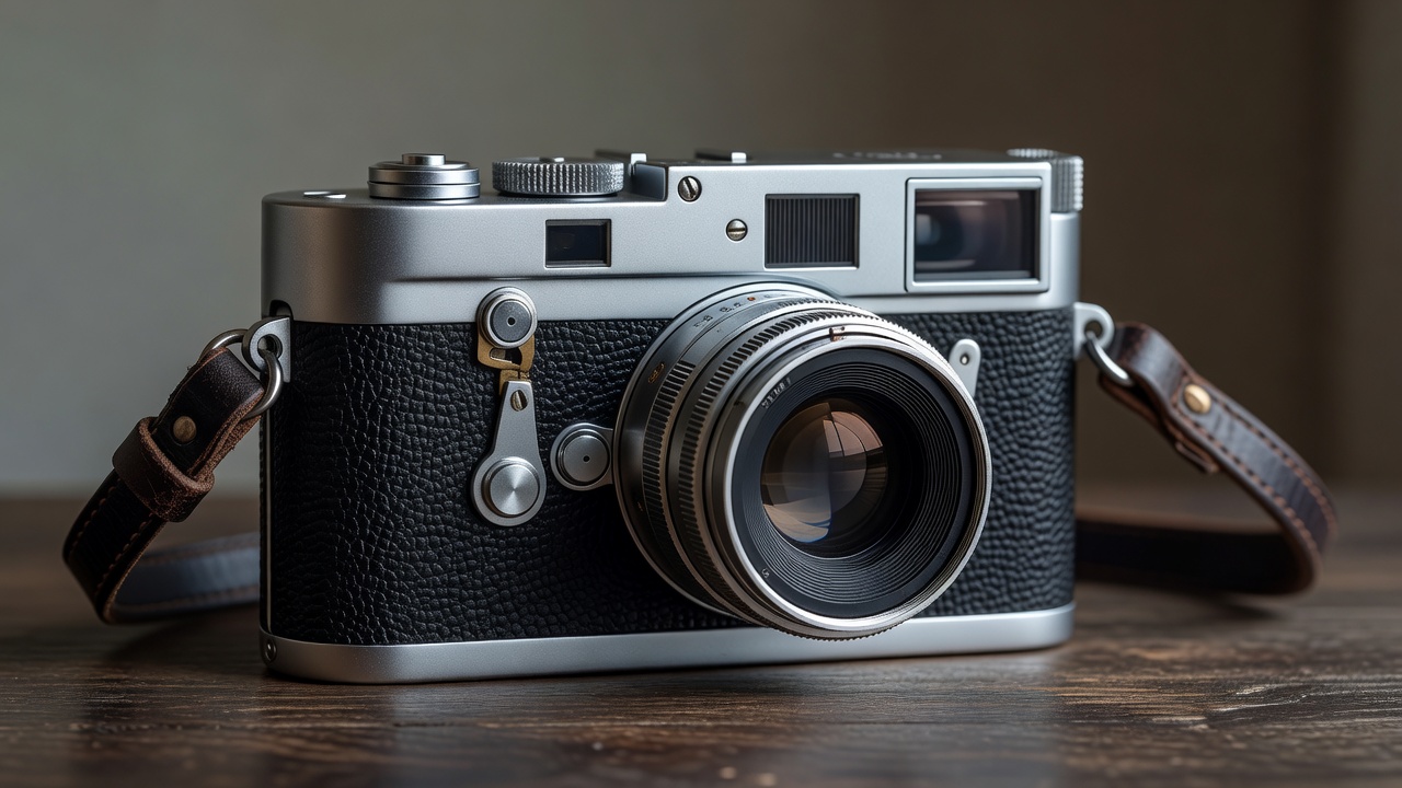 Leica M6 camera closeup details