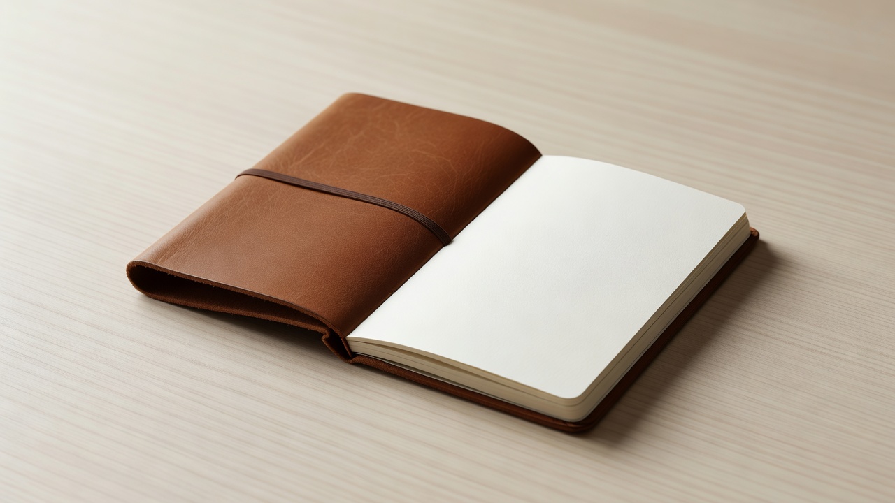 Minimalist Midori notebook close-up